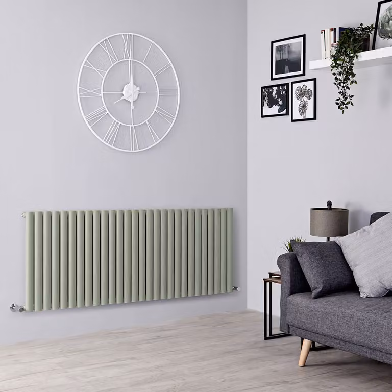 Radiatore di Design Orizzontale  Verde (Sage Leaf Green) -  635mm x 1652mm  - Pannello Singolo  - Revive