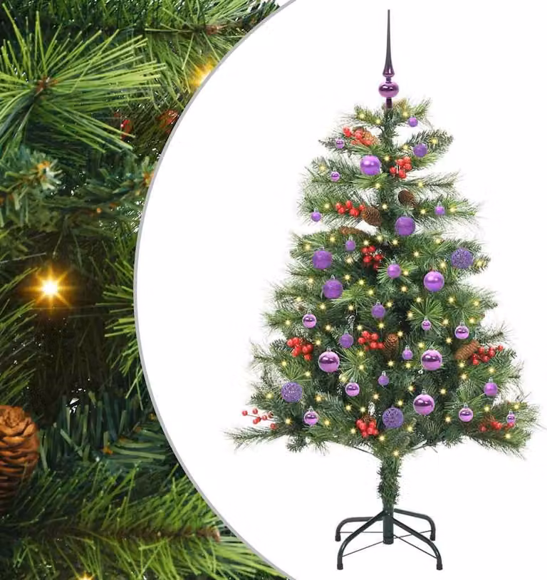 Albero di Natale artificiale Verde 150 cm PVC e Metallo