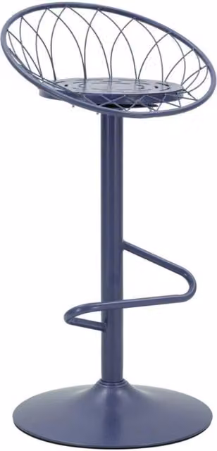 Sgabello alto Clox KENDRA HOME in metallo color ottanio opaco