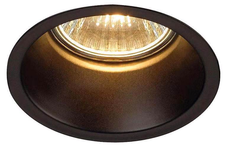 Faretto Horn GU10, rotondo, nero opaco, max. 50W