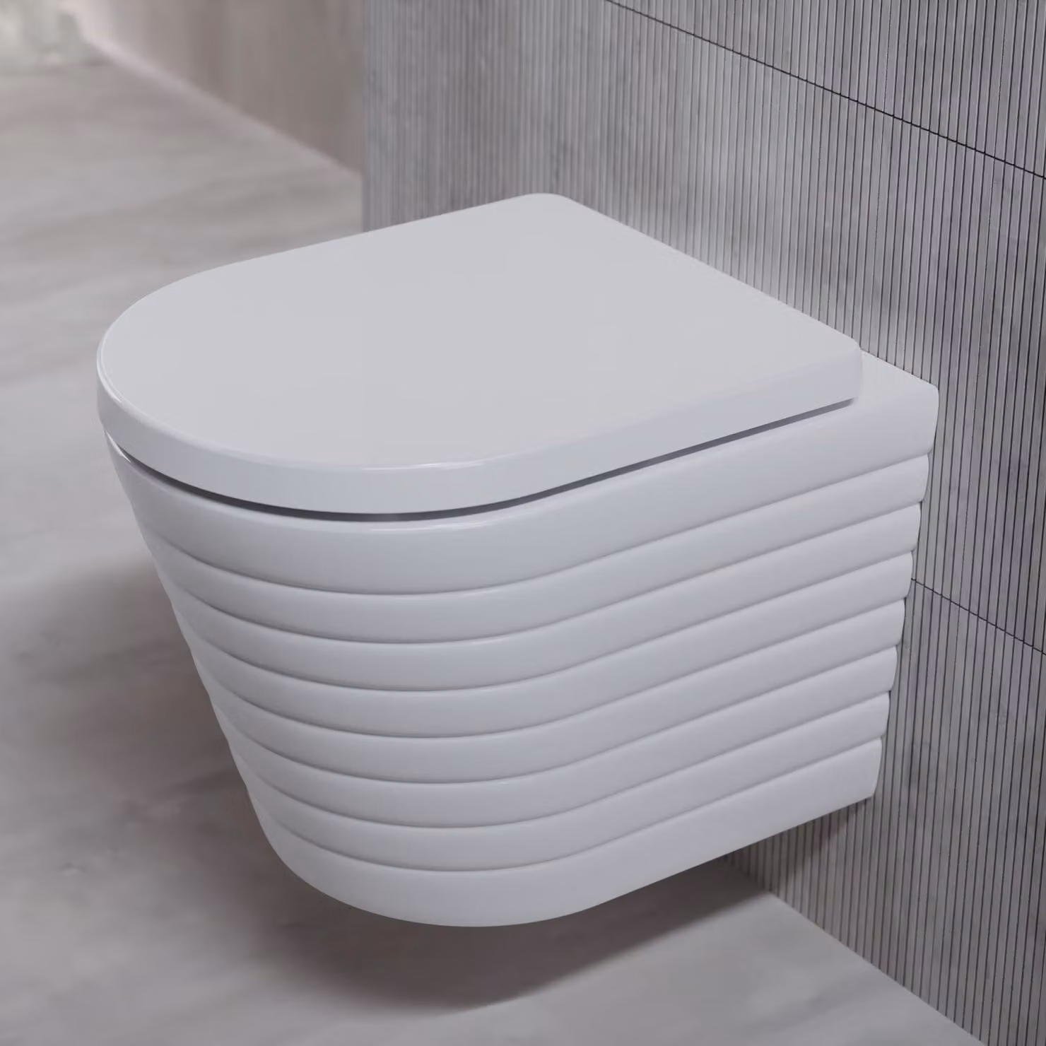 WC suspendu Steinberg série 710, avec siège de WC à fermeture douce, 7101804W, 7101804W