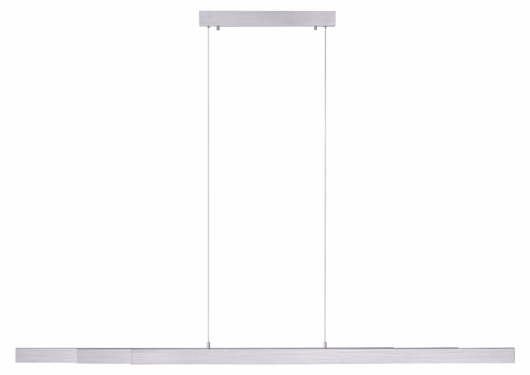 Lampada a sospensione LED argento, lunghezza regolabile, H 180 cm