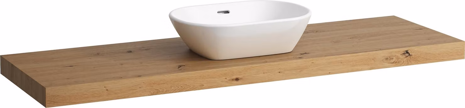 LAUFEN LANI Plan de toilette, une découpe au centre, 1570x495x65mm, H4046911122671, H4046911122671