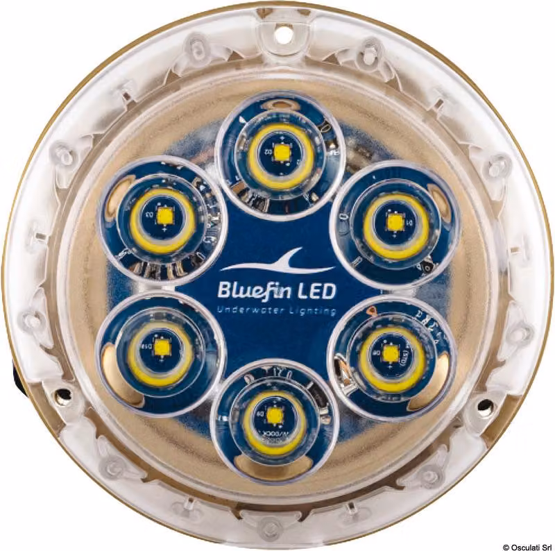 Lampada subacquea PIRANHA P6 NITRO RGBW LED 12/24 V Osculati 13.350.24