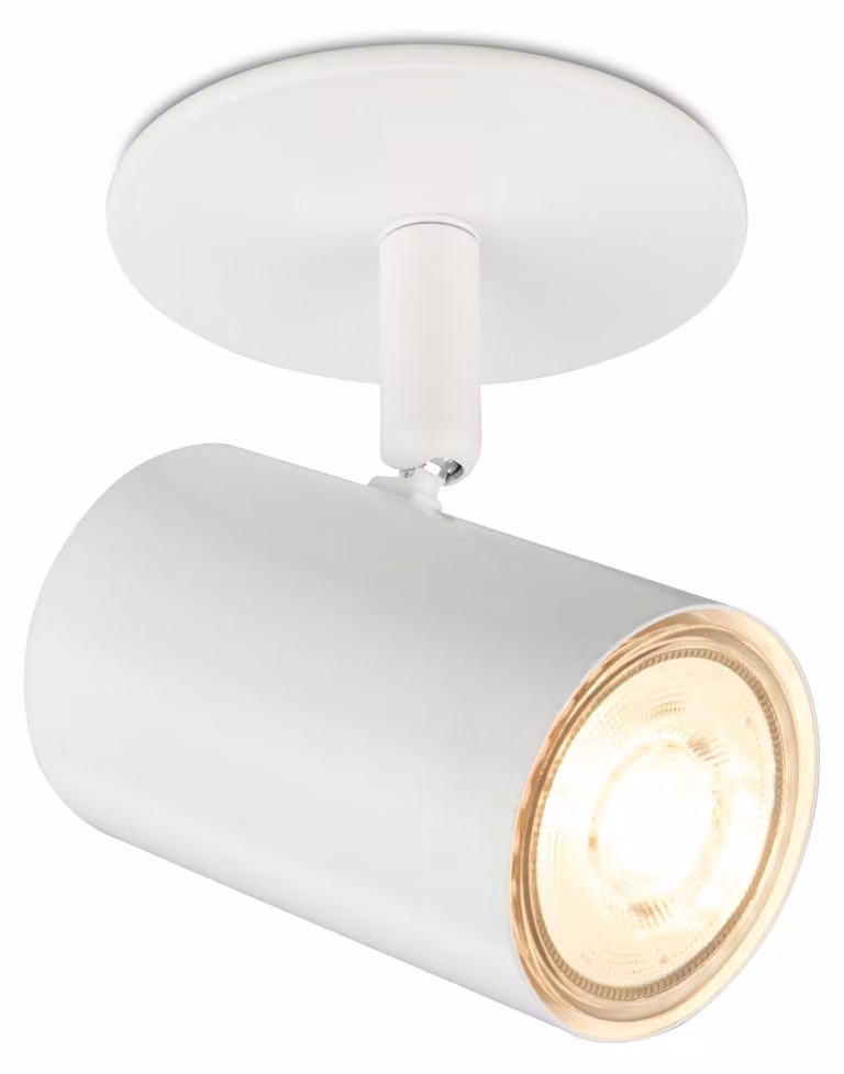 Lampada da soffitto a incasso GU10, montaggio a parete o soffitto, con faretto orientabile