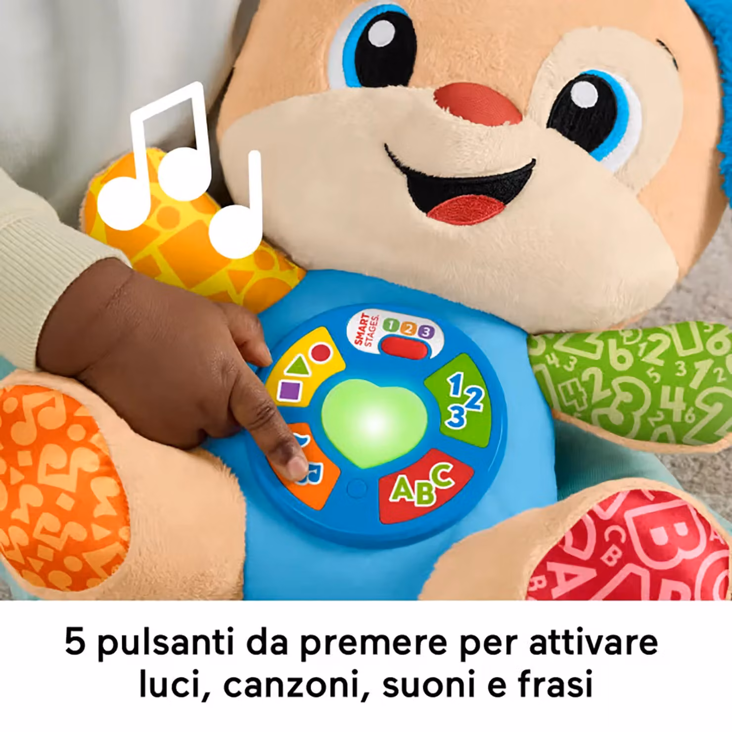 Fisher-Price Cagnolino Smart Stages Laugh & Learn Peluche Musicale Multicolore – 3