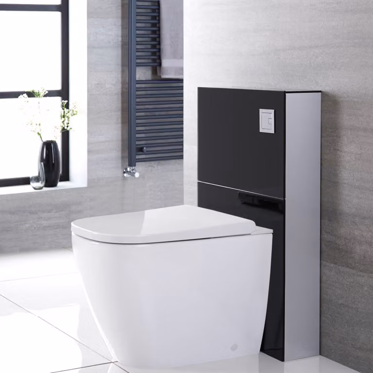 Smart Toilet A Terra Stile Giapponese Con Kit Fissaggio Nero 500mm – Saru