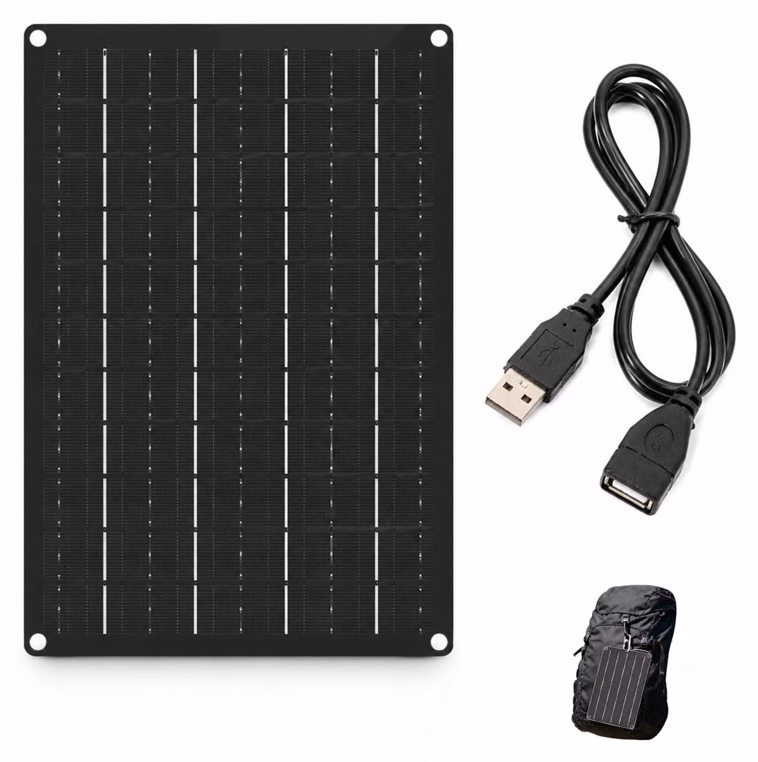 Mini pannello solare da 10 W, USB, impermeabile, monocristallino, portatile
