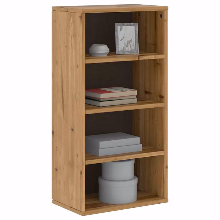 Armadietto Laterale vidaXL ODDA in Legno Massello di Pino Cerato, Marrone, L 40 cm x P 24 cm x H 79 cm