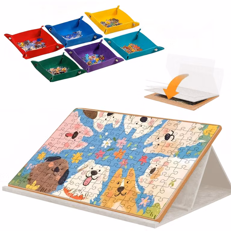 Tavolo da puzzle per 1000 pezzi con spazio contenitore