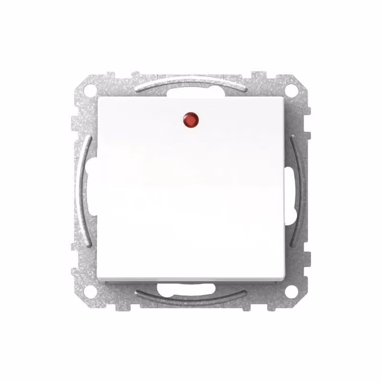 Interruttore di controllo a levetta illuminato Elso, morsetto a innesto da 16 A con levetta a bilanciere Exxact bianco WDE002164