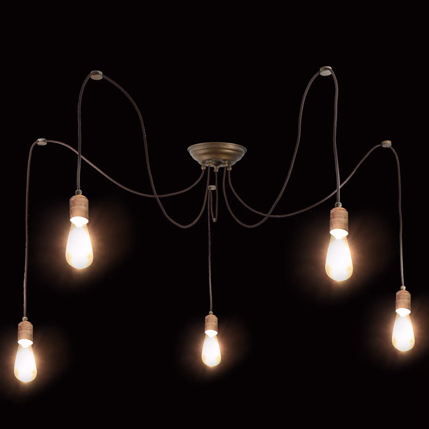 Moretti Luce Lampada a sospensione Allen, dimmerabile, Bronzo / Ottone antico, Soggiorno / Sala da pranzo, Ottone, Vintage, Lampada a sospensione