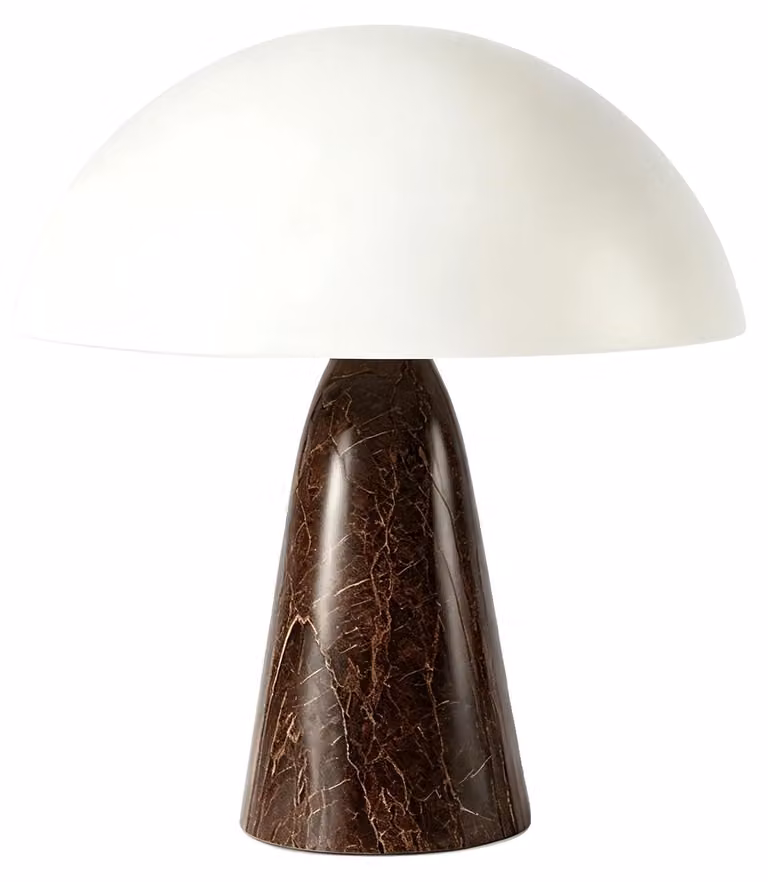 Lampada da tavolo, design a forma di fungo, compatibile con attacco E14, colore nero, 220V-240V, spina europea