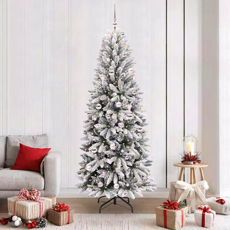 Maison Exclusive - Albero di Natale artificiale, colore bianco, altezza 210 cm