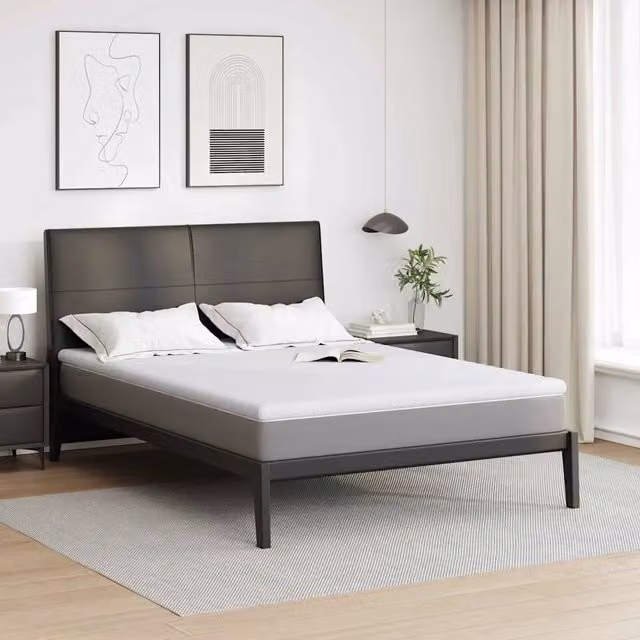 Topper per materasso vidaXL in tessuto Jacquard bianco L 190 x P 140 cm