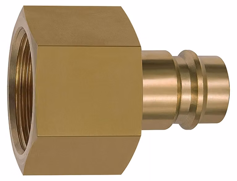 Nipplo Riegler per raccordi NW 19, ottone grezzo, G 3/4 IG