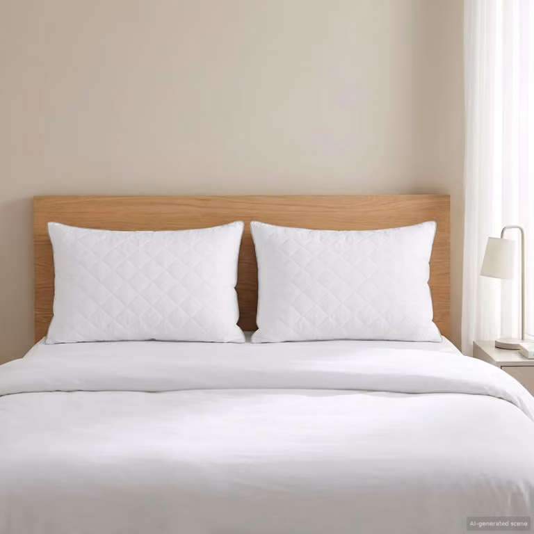 Set di 2 cuscini vidaXL FULDA in piuma d'oca e piumino, colore bianco, 40 x 60 cm