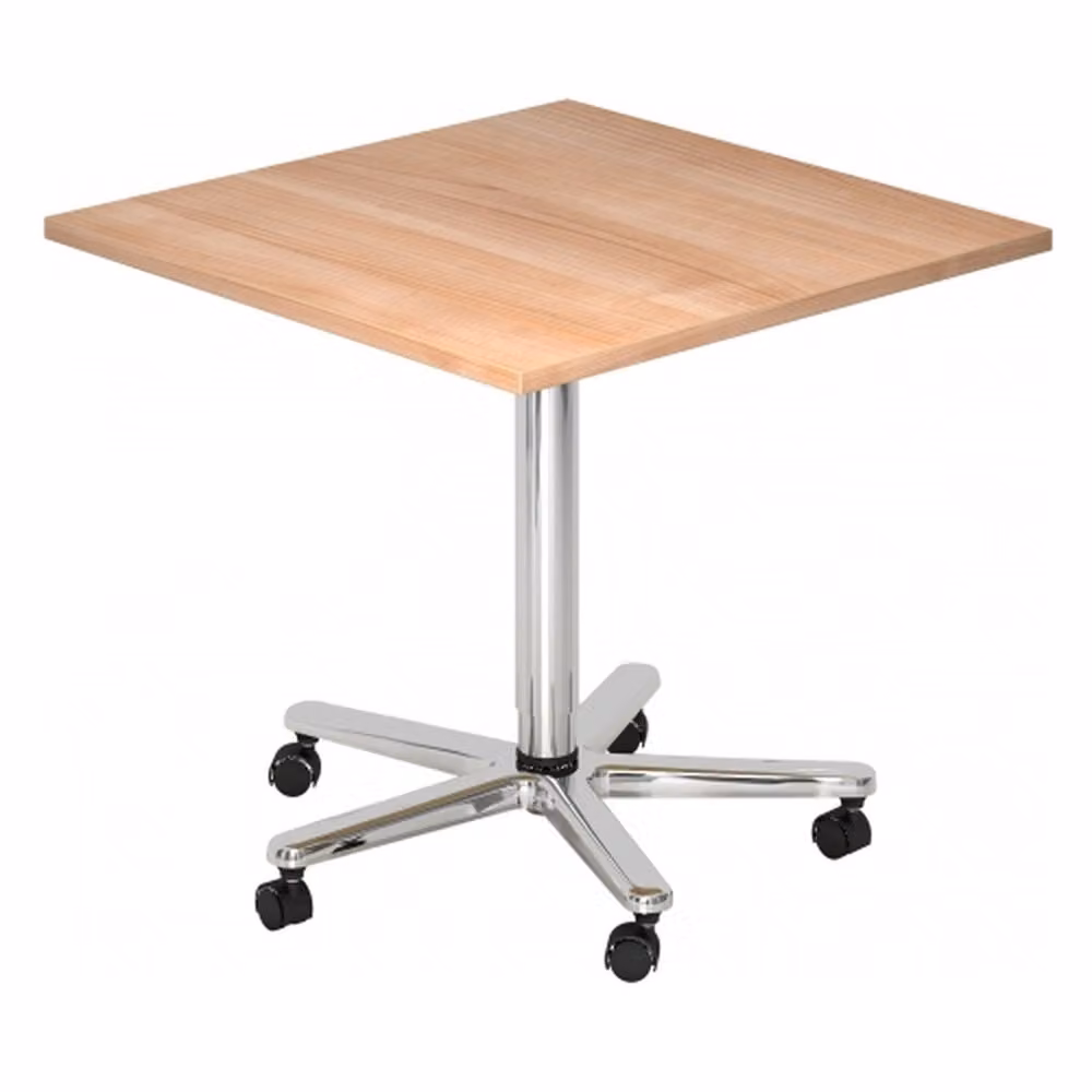 Tavolino con base a colonna ST88, 80 x 80 cm