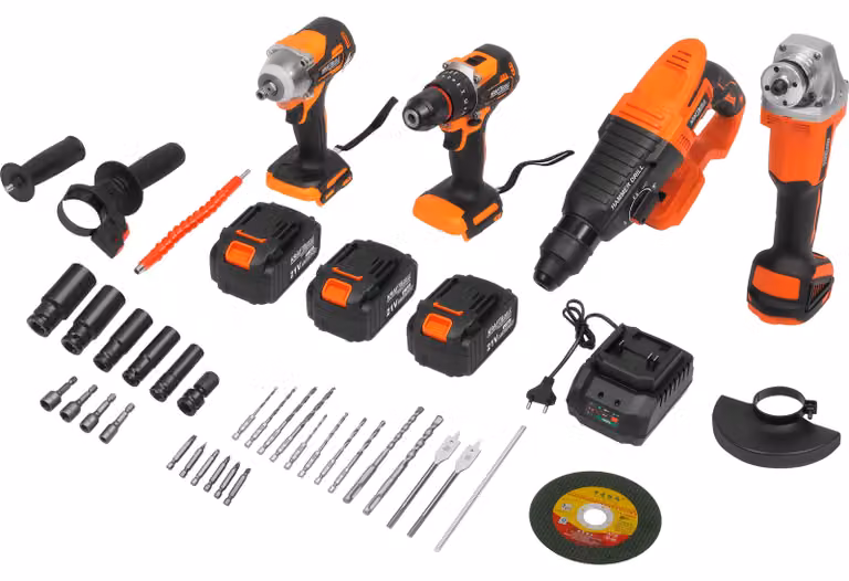 KRAFT&DELE | Set di utensili a batteria in valigetta, 3x21V, 3000 mAh