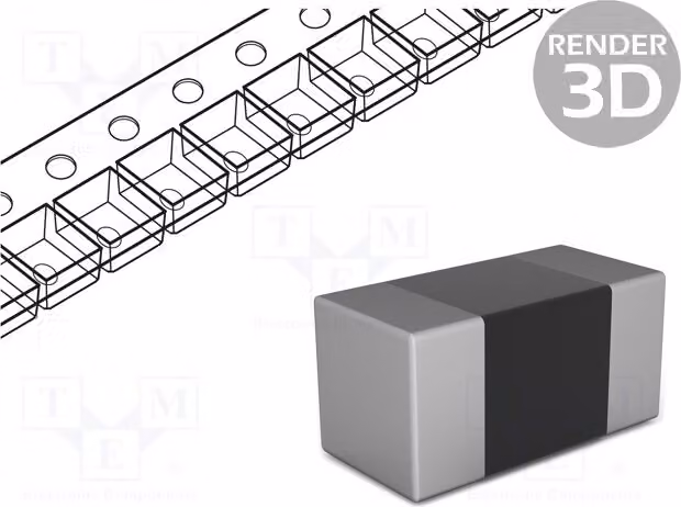 20 induttanze: ferrite 0603 800 mΩ 220 nH Q: 15 50 mA SMD ftest: 25 MHz DL0603-0.22 Induttanza