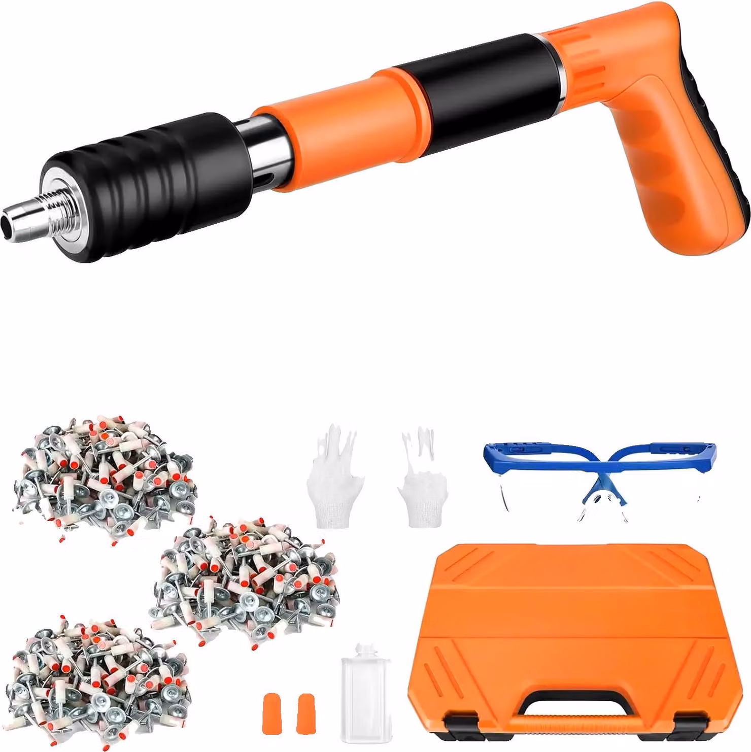 Chiodatrice, design portatile, elevata velocità di penetrazione, con 200 chiodi