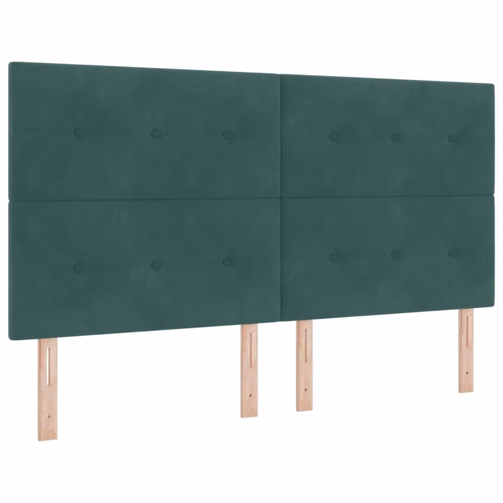 Testiera per letto con illuminazione LED integrata vidaXL in velluto verde, L: 180 cm – 2