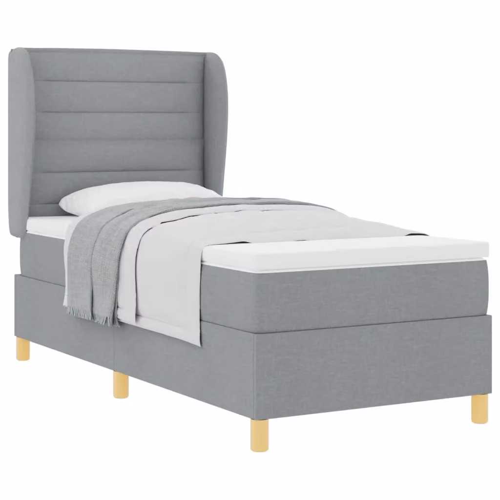 Letto ibrido con materasso a molle e schiuma vidaXL Grigio, L 200 cm x P 100 cm – 2