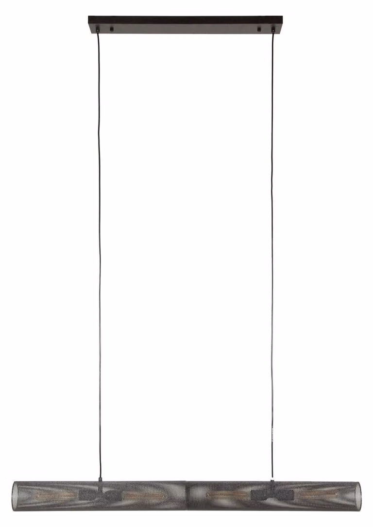 FURNLUX Lampada da soffitto Tubo Nero 120 cm / Colore principale: Nero / Dimensioni: 120 x 150 x 10 cm