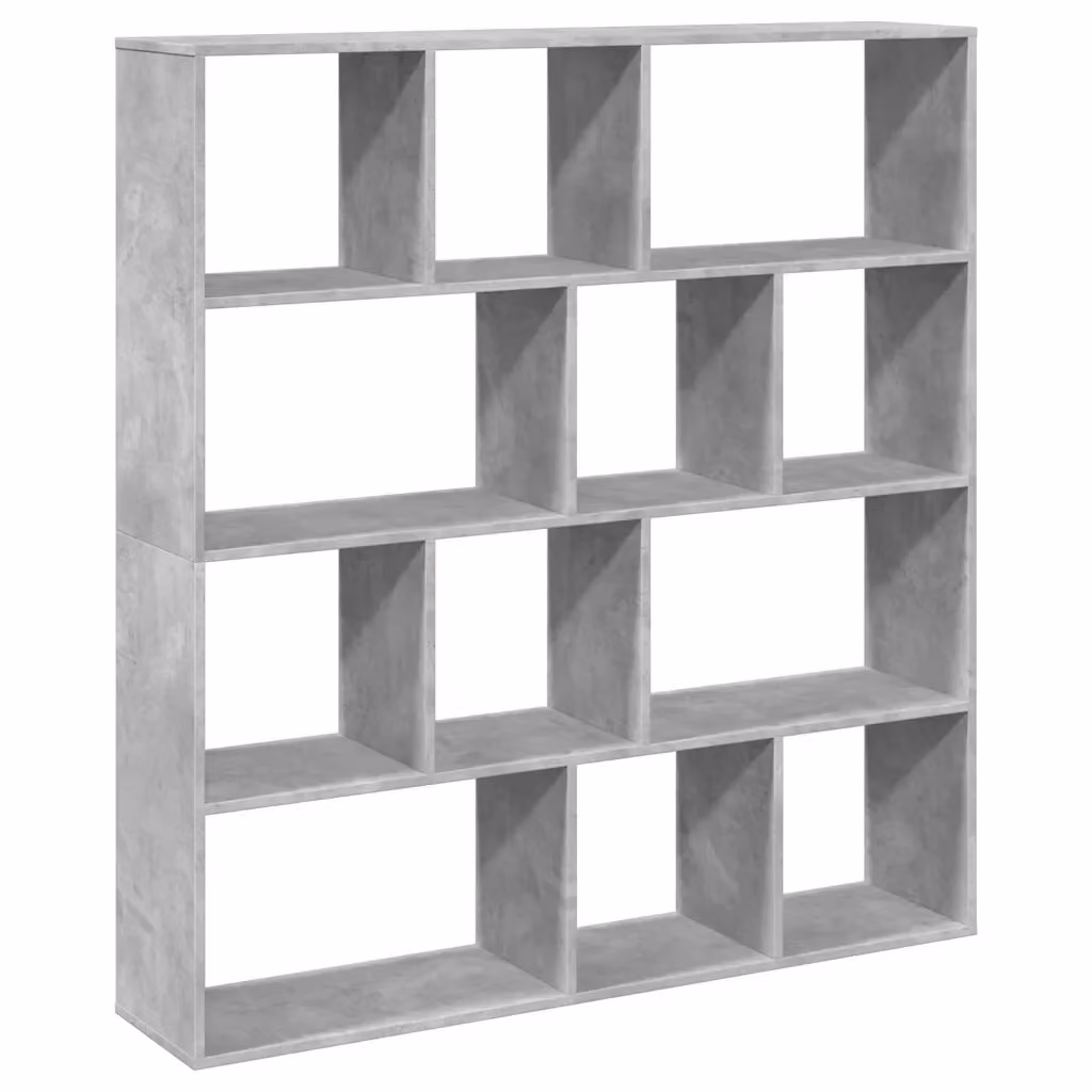 Libreria vidaXL in Legno Multistrato Grigio Opaco L: 132 cm, P: 29 cm, H: 141,5 cm – 2