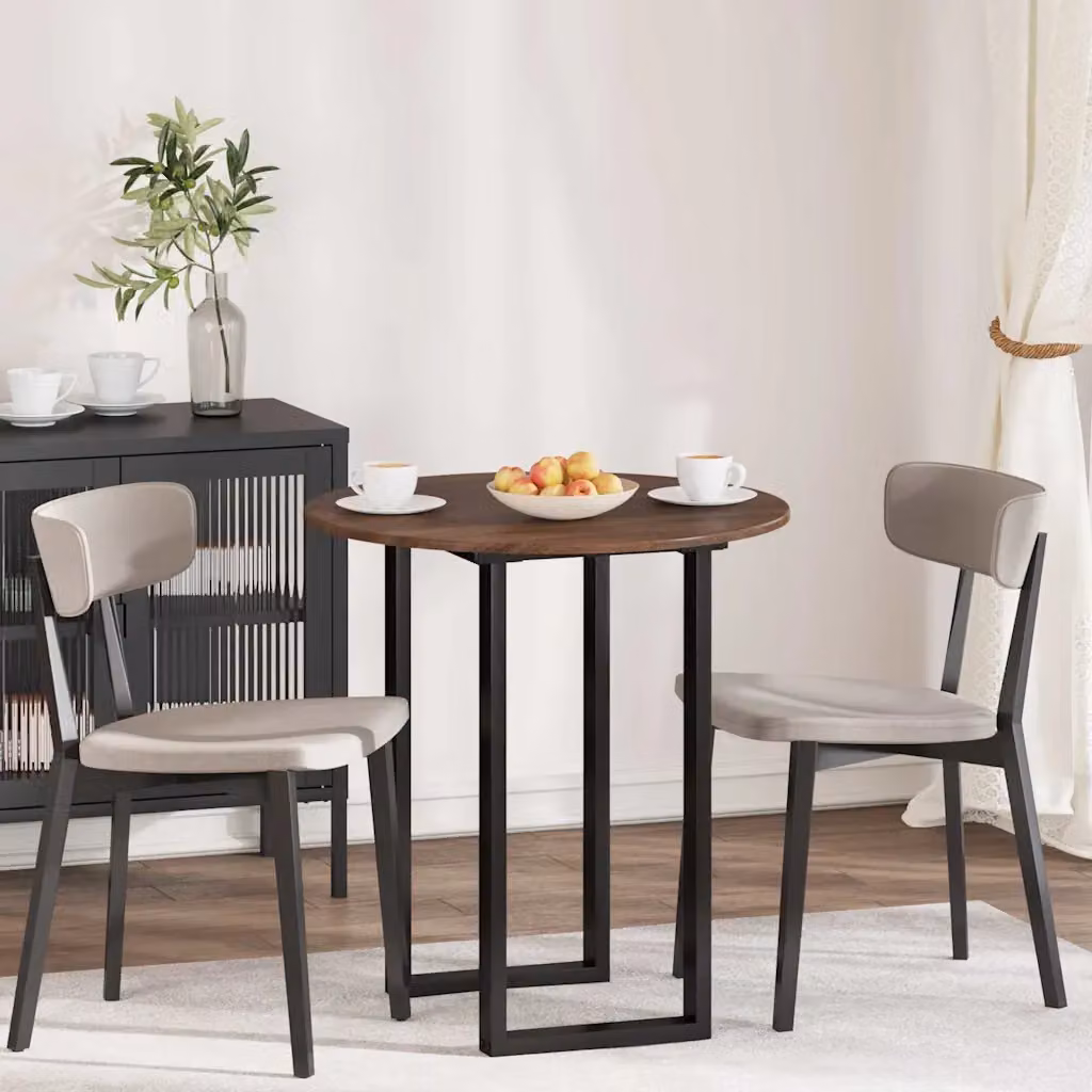 Piano del tavolo rotondo vidaXL in legno ingegnerizzato color rovere marrone, Ø 70 cm, H 1,5 cm