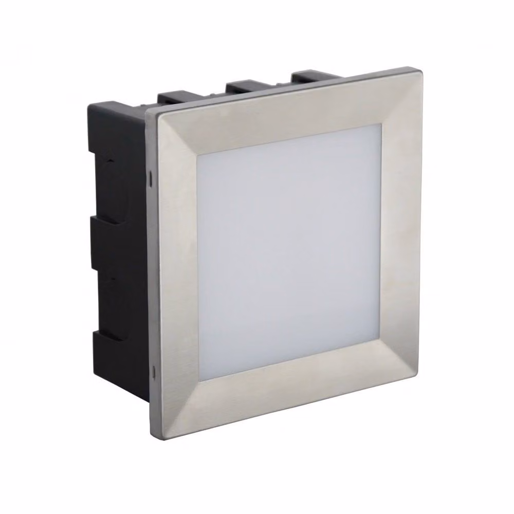 Lampada da incasso per facciate a LED 3,5W argento IP65 SU-MA Mur D 04