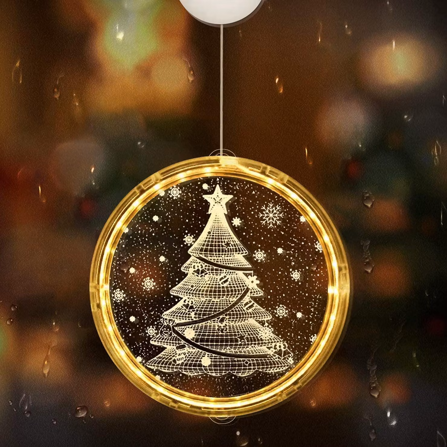 Lampada decorativa a forma di albero di Natale, con luci LED, alimentata a batteria, altezza 30 cm