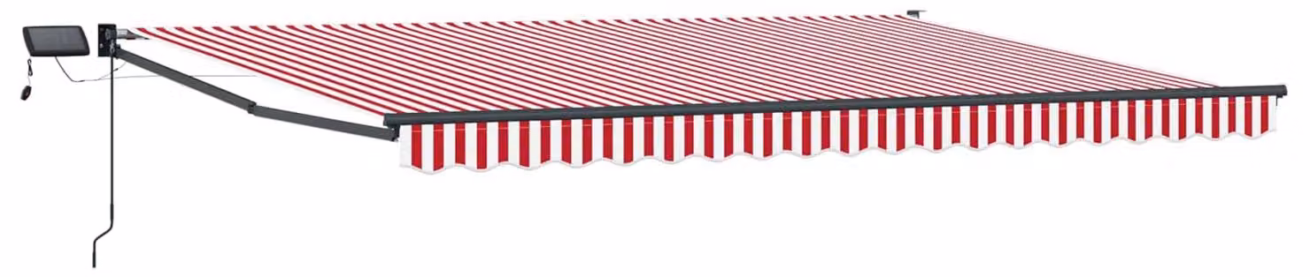 Tenda retrattile manuale con LED 5 x 3 m