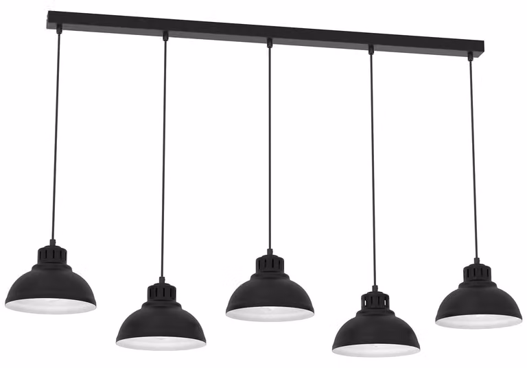 Lampada a sospensione a cinque punte nera SVEN 9096 Luminex