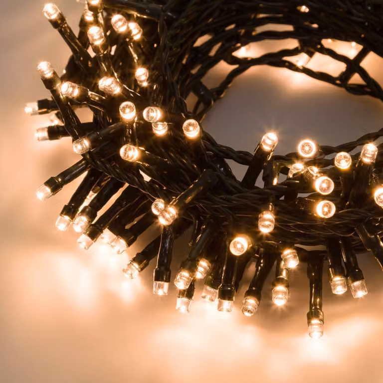 Ghirlanda luminosa a LED Xmas King, 60,5 m, 1500 LED, 31 V, per esterni, 8 programmi, bianco caldo