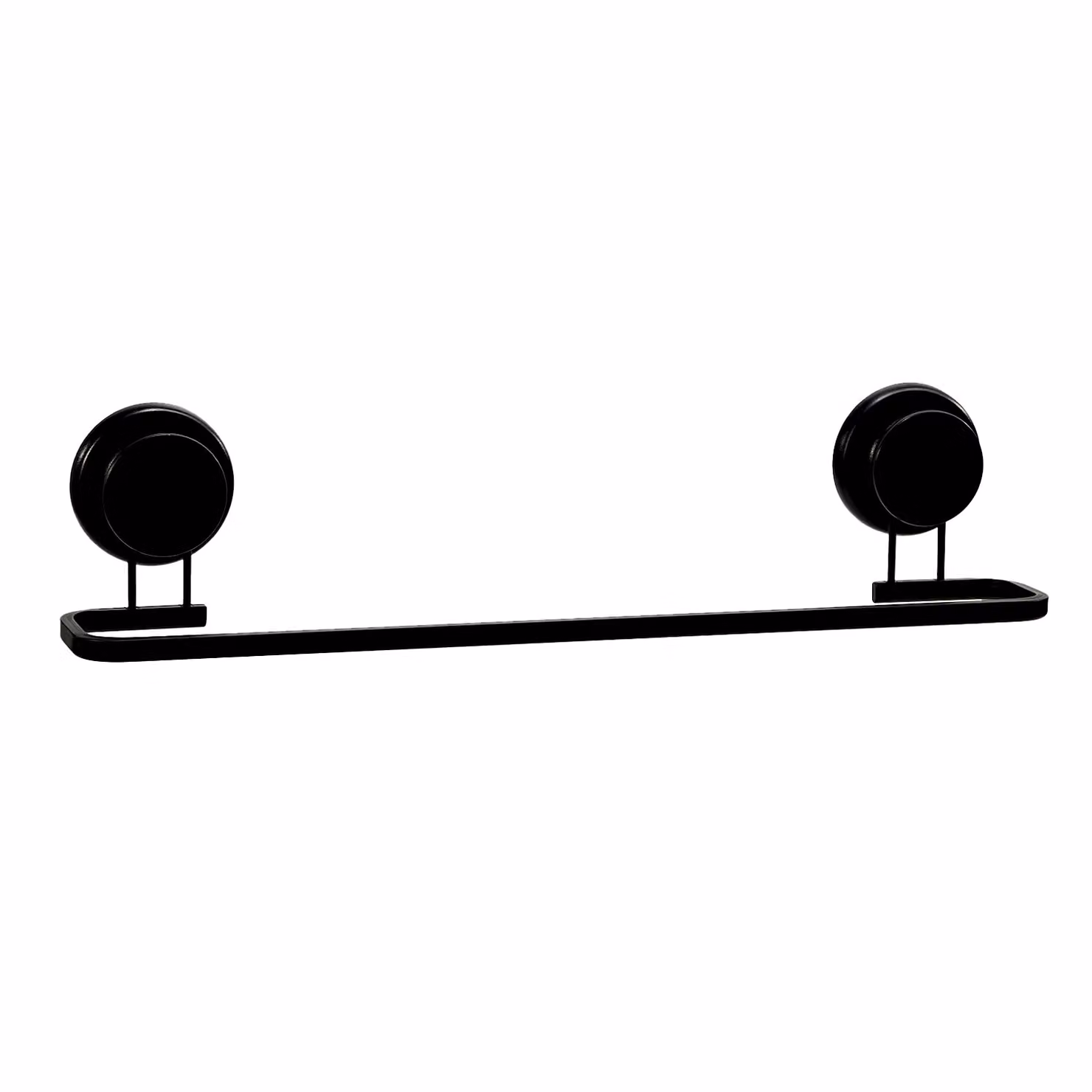 Porta asciugamani con ventosa in alluminio VESTIAMO CASA Linea Tahoma Black, Larghezza: 45 cm