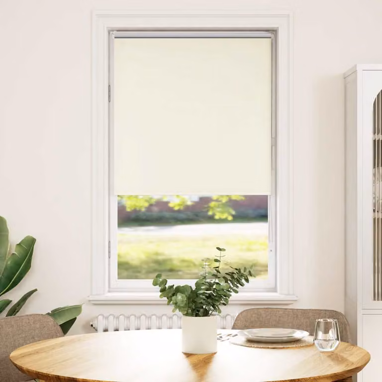 Tenda a Rullo Oscurante vidaXL in Poliestere, Colore Bianco, L: 70 cm, H: 130 cm