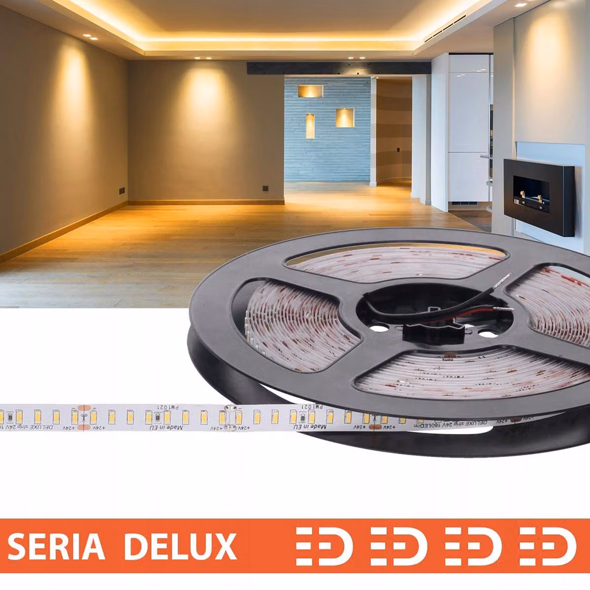 Striscia LED Prescot, luce bianco caldo, 24V, 10 metri, 160 LED per metro