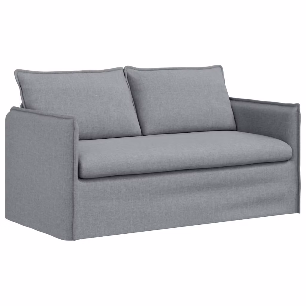 vidaXL Divano Moderno Grigio con Rivestimento in Tessuto e Struttura in Metallo L: 156 cm, P: 82 cm, H: 85 cm – 2