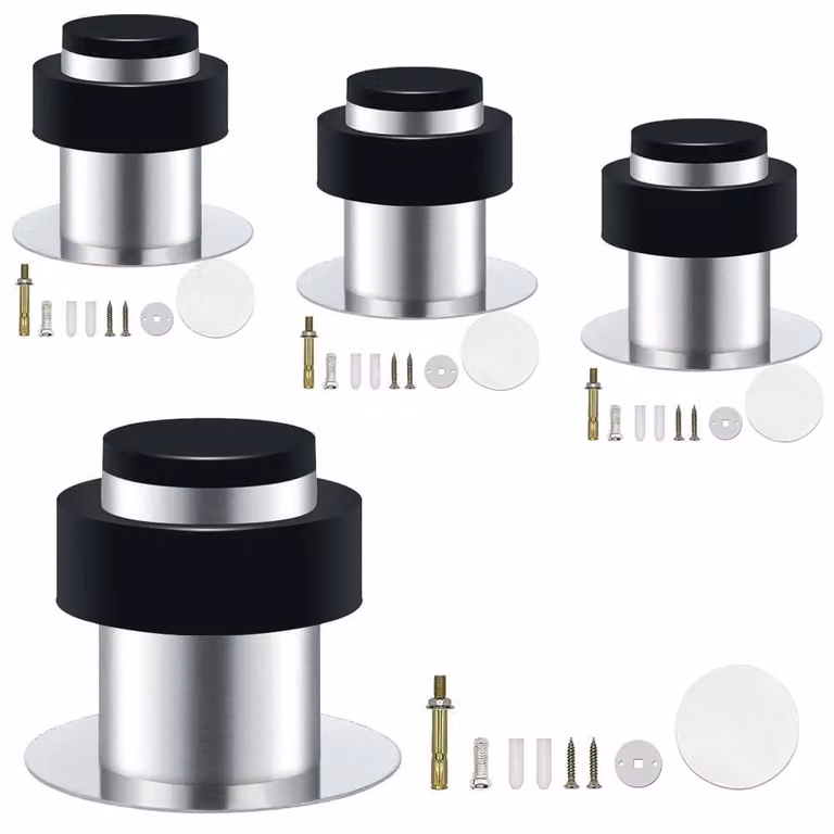Set di 4 aperture per porte autoadesive in acciaio inossidabile