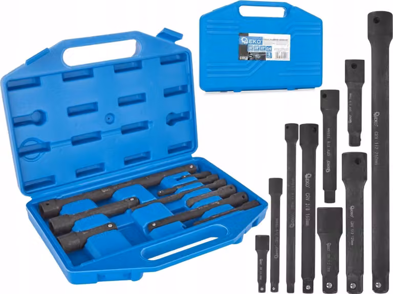 Set di prolunghe per bussole a impatto e cricchetti, estensioni robuste,raccordi per auto e industriali, 1/4'' 3/8'' 1/2" ,9 pezzi