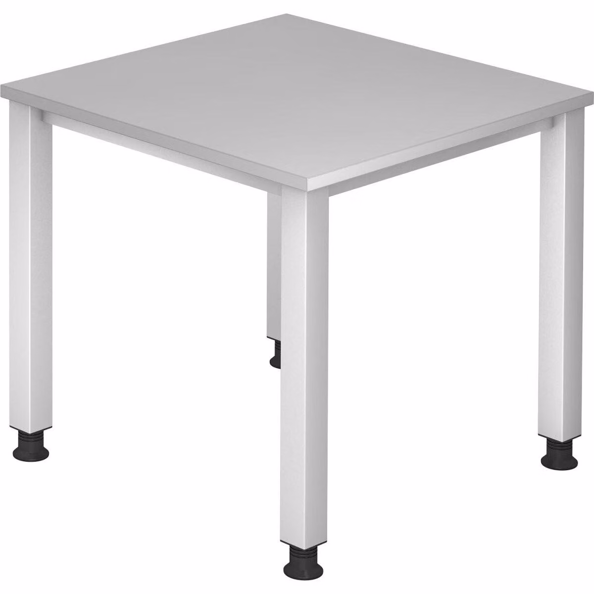 HAMMERBACHER QS08 höhenverstellbarer Schreibtisch grau quadratisch