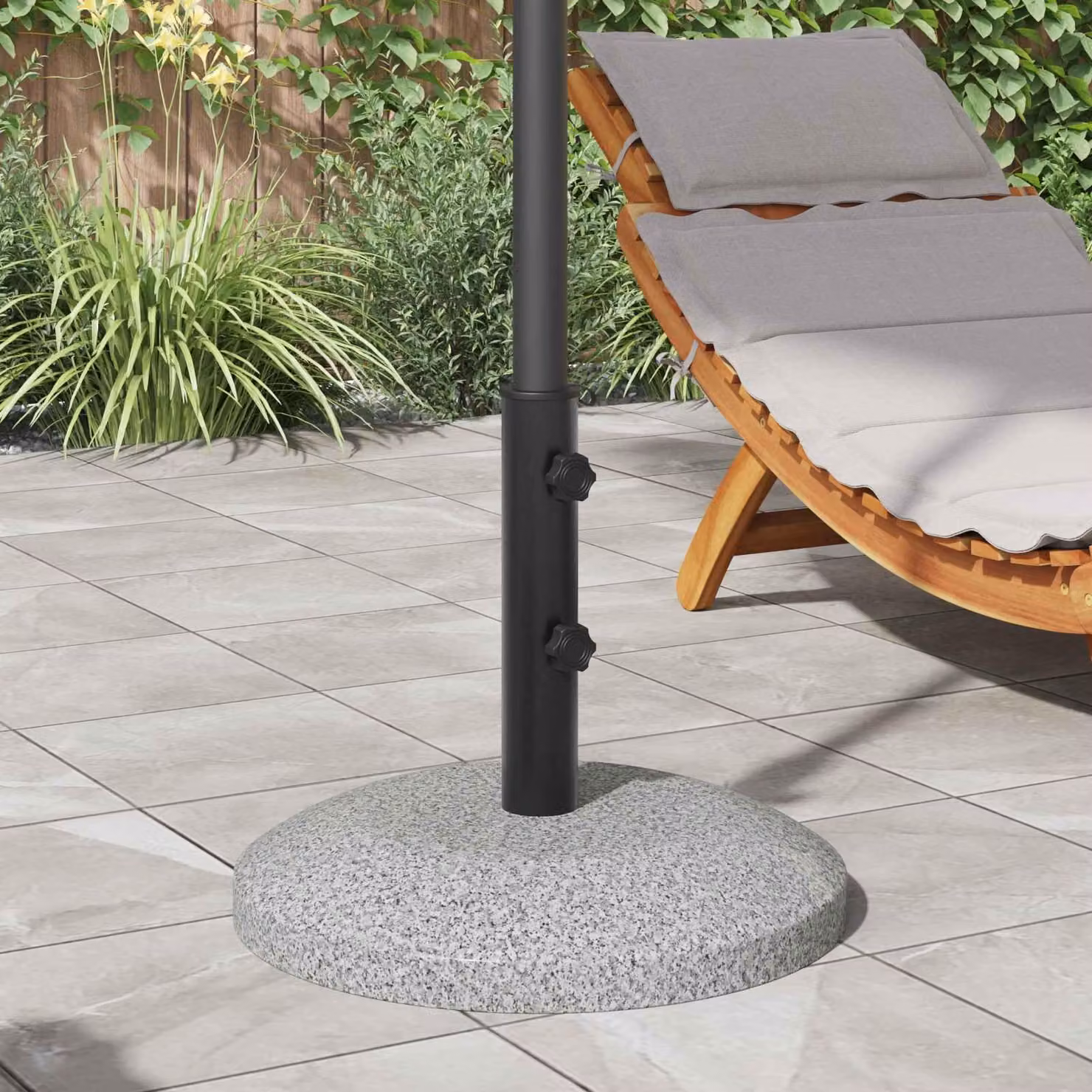Maison Exclusive - Tubo di supporto per ombrellone, 0,6 kg, nero, in ferro, per pali da 40-50 mm