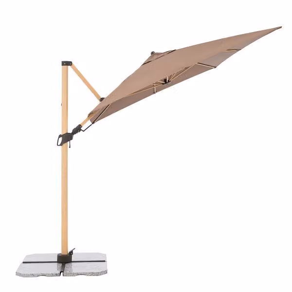 Doppler ALU WOOD 220 x 300 cm - ombrellone da giardino oscillante con palo laterale con protezione ULTRA UV : Design in tessuto - 846