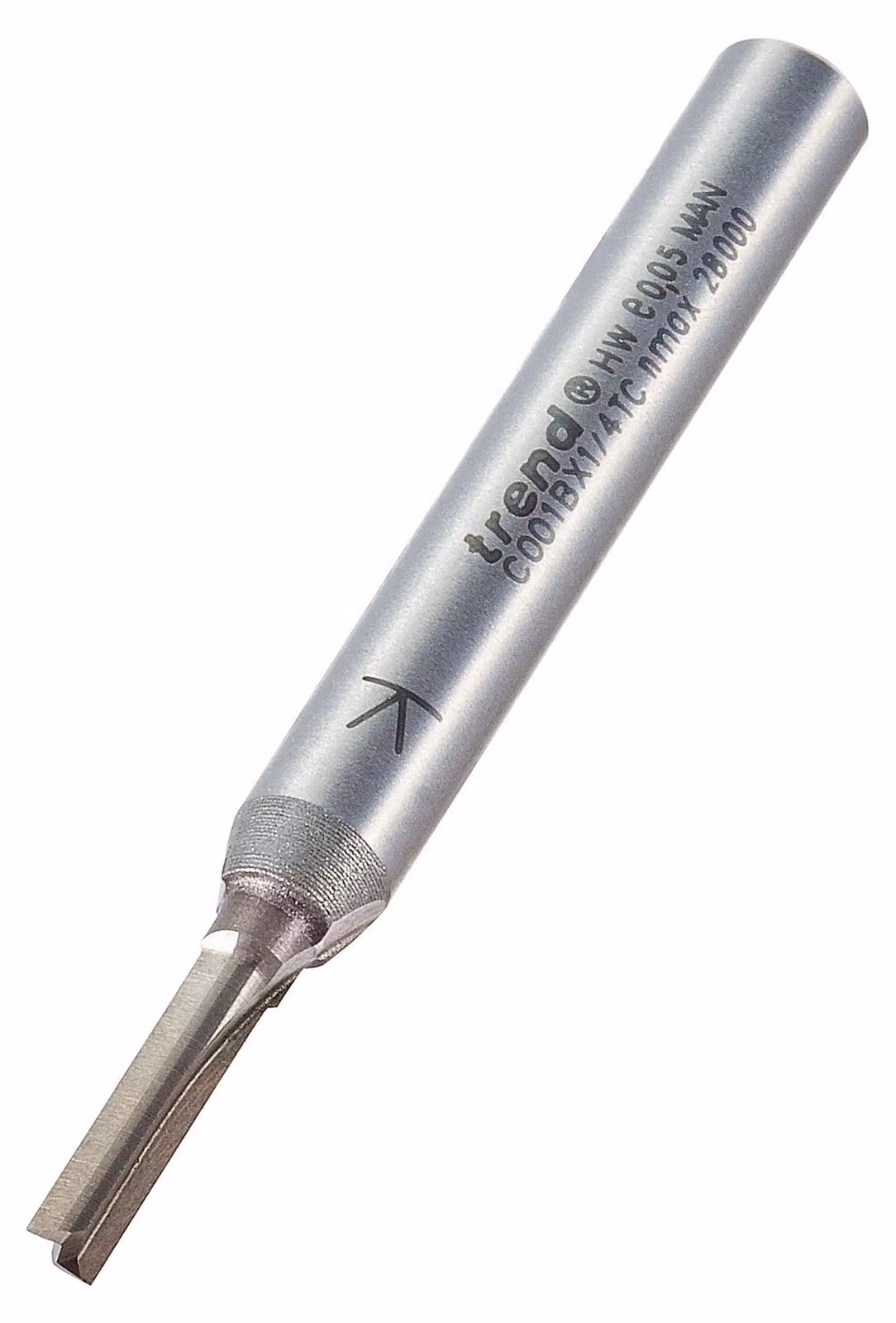 Fresa a due taglienti, con gambo da 1/4 di pollice e diametro di taglio di 3,2 mm
