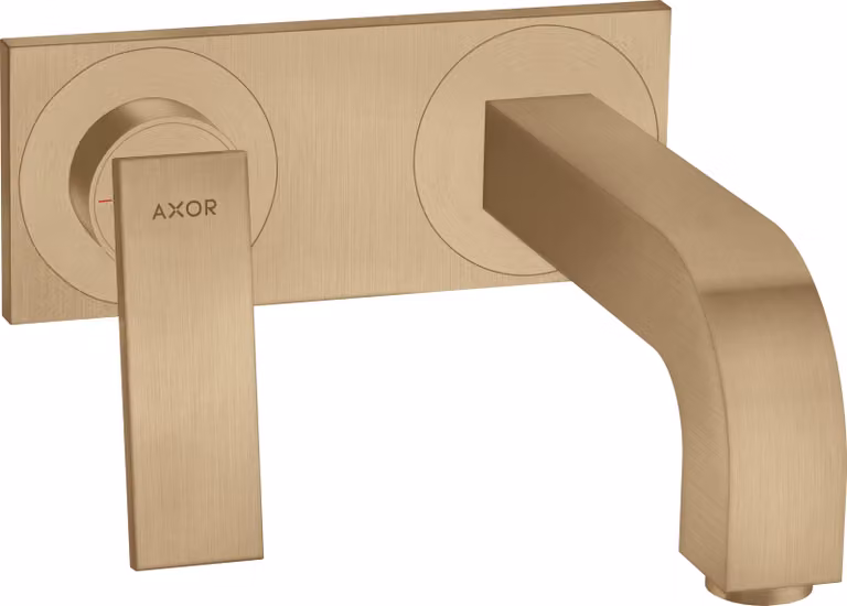 hansgrohe AXOR Citterio Mitigeur de lavabo, encastré, saillie 220mm, garniture découlement non verrouillable, avec plaque, 39119140, 39119140
