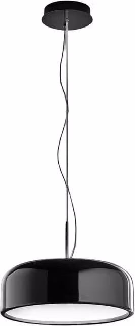Lampada a sospensione Perenz Velia in metallo e vetro con tecnologia LED, disponibile nei colori bianco, nero o grigio