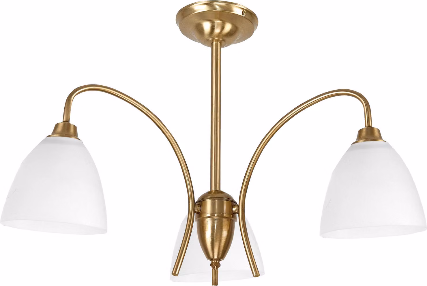 Lampada da soffitto tradizionale con finitura patinata e paralumi bianchi LISA 14-662