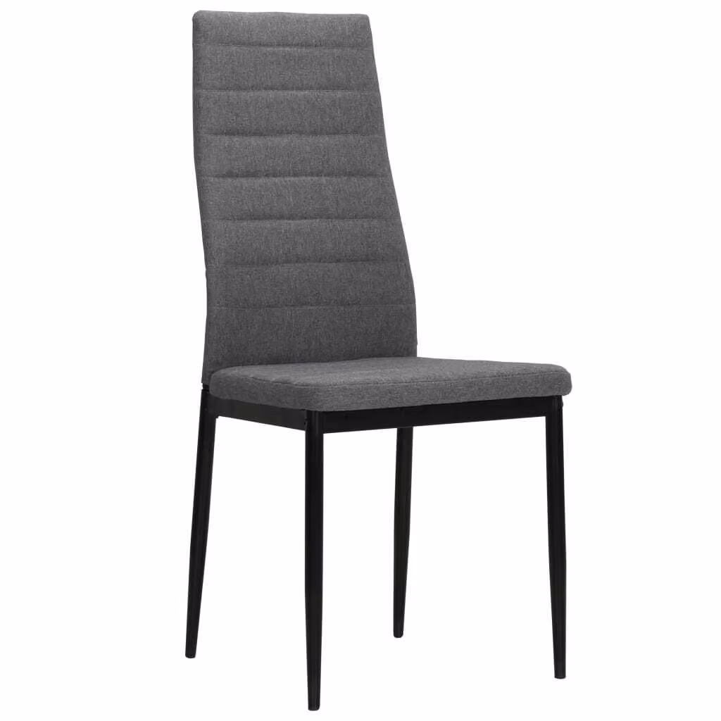 vidaXL Sedie per sala da pranzo 2 pz. Tessuto grigio chiaro