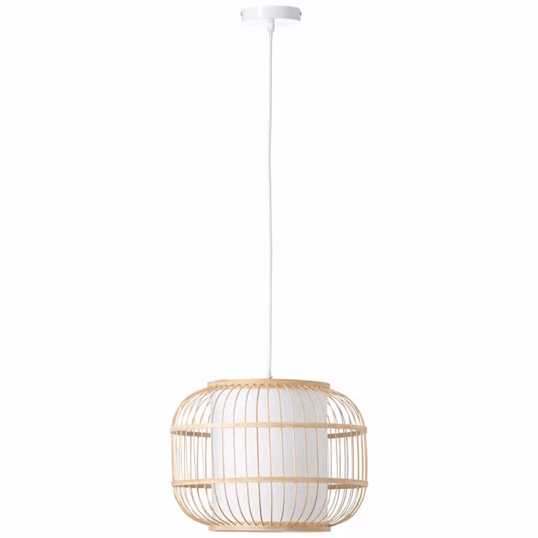 Lampada a sospensione Bones 40cm bianco/naturale